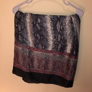 snake patterned infinity scarf